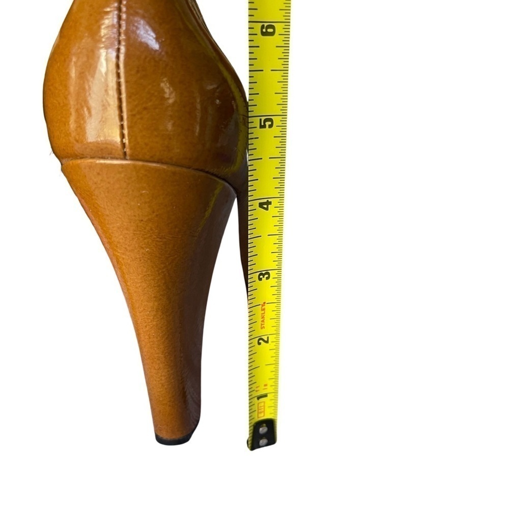 BETSY JOHNSON Tan Vero Cuoio Oxford Block Heels Size 7.5 - Picture 9 of 9